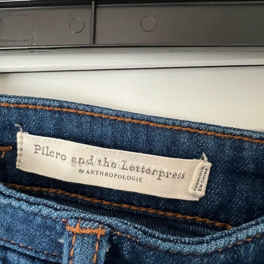 Anthropologie Pilcro And The Letterpress Flare Wide Leg Denim Jeans Size 26 - Picture 8 of 12